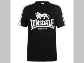 Lonsdale pánske čierne tričko PROMO 60%bavlna 40%polyester